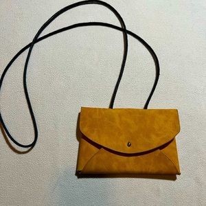 CLOSET CLEAN OUT!  Camel Vegan Leather Envelope Crossbody Purse